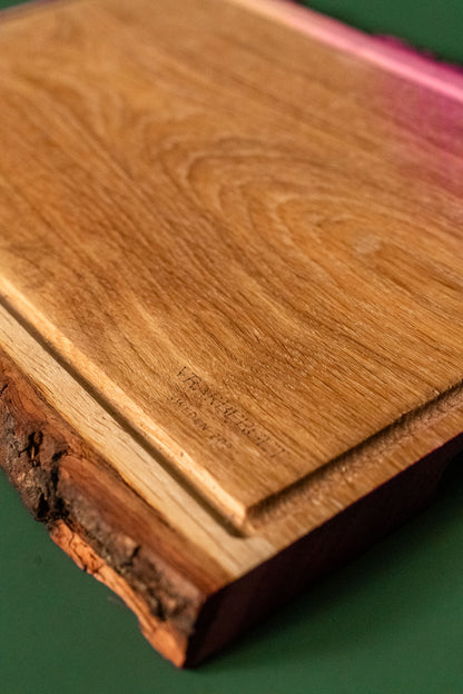 Serveringsskärbräda rustik ek